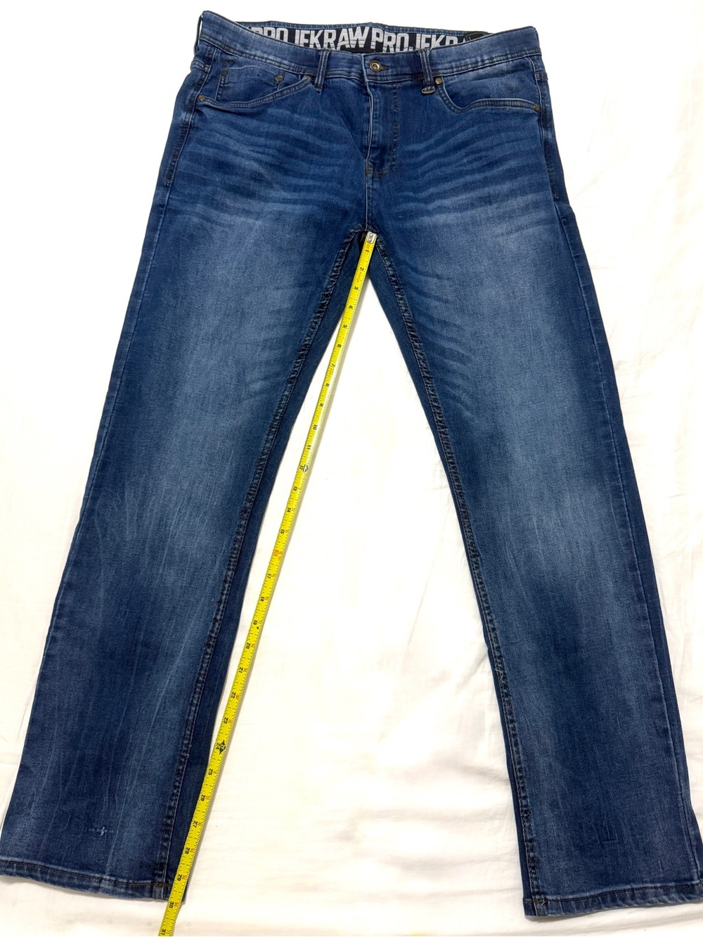 ProjekRAW Slim Fit Men’s Jeans in Medium Blue 36/30. Inseam 10 inches.